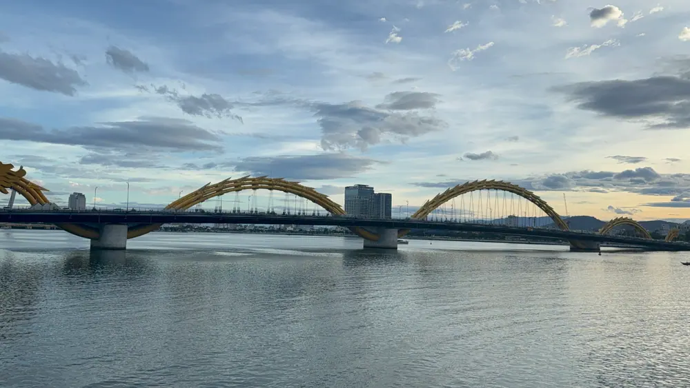 The Dragon Bridge over the Han River in Da Nang